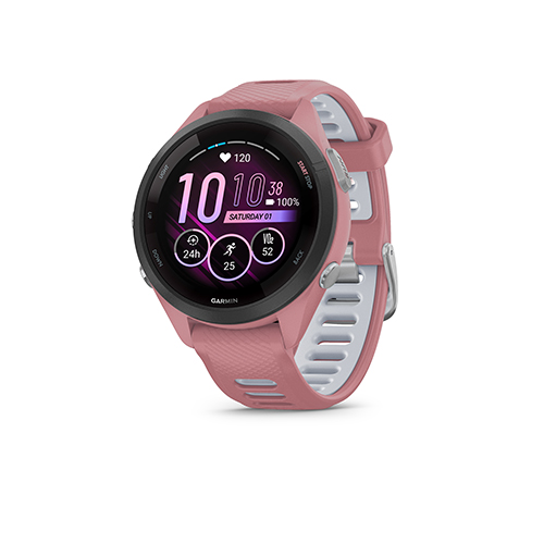 Forerunner 265S Running Smartwatch, Light Pink/Whitestone
