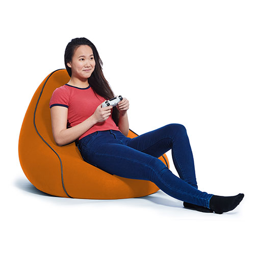 Lounger Modular Gaming Bean Bag Chair w/ Orange Cover