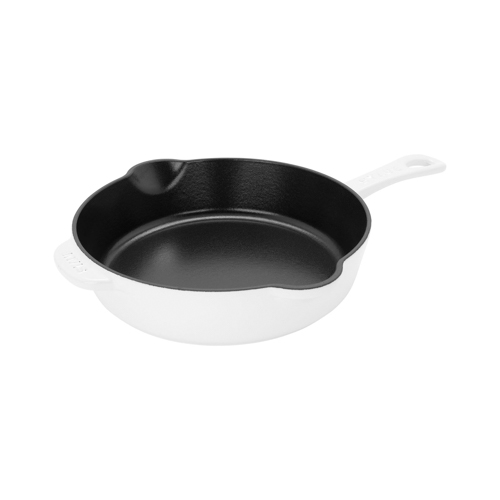 8.5" Cast Iron Traditional Deep Skillet, White