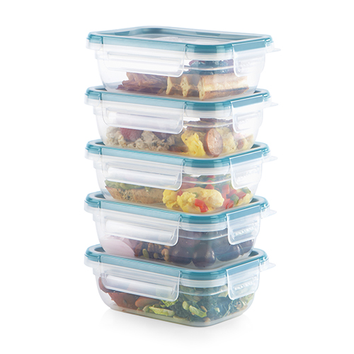 10pc Total Solution Rectangular Plastic Food Storage Set