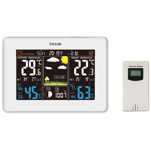 WeatherGuide Deluxe Digital Weather Forecaster w/ Barometer