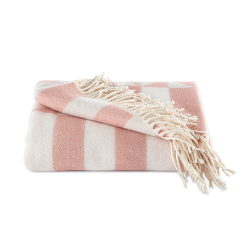 Waverly Tile Printed Throw, Dusty Rose