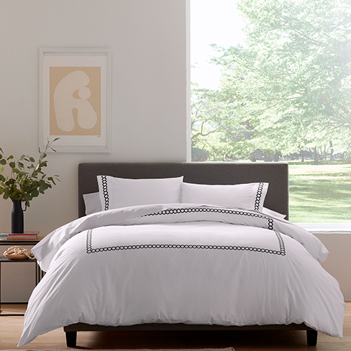 Langston Allergen-Barrier Comforter Set - Full/Queen, Charcoal Gray