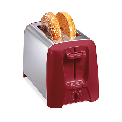 2 Slice Toaster w/ Extra-Wide Slots, Red