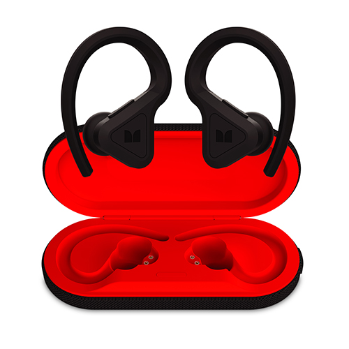 DNA Fit Sport ANC True Wireless Earbuds, Black & Red