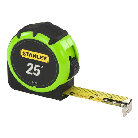 High Visibility Tape Measure, 25ft x 1in