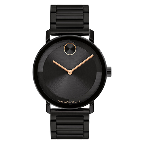 Men's Bold Evolution 2.0 Rose Gold & Black Ion-Plated Watch, Black Dial