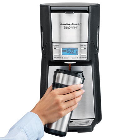 BrewStation 12 Cup Programmable Coffeemaker, Black/Stainless