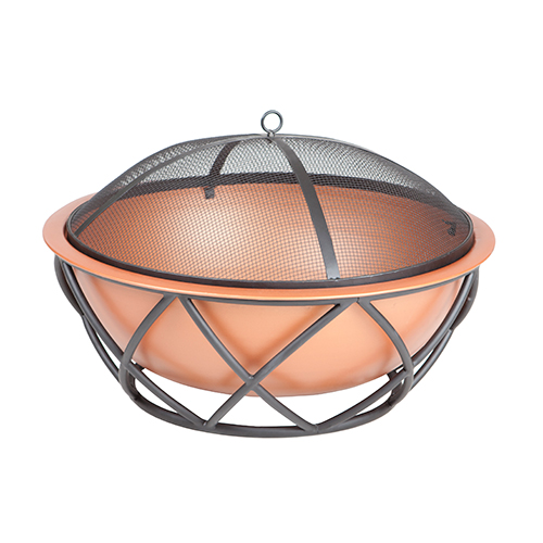 Barzelonia Round Copper Look Fire Pit