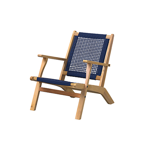 Vega Natural Stain Outdoor Chair, Navy Blue