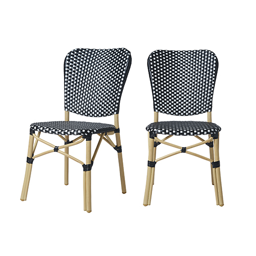 Orsay French Bistro Wicker Chairs, Set of 2