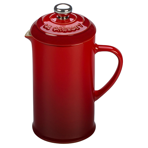 34oz Cafe Collection Stoneware French Press, Cerise