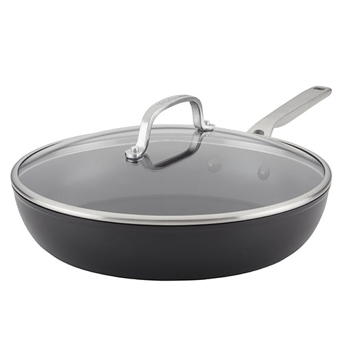 12.25" Hard-Anodized Induction Fry Pan w/ Lid