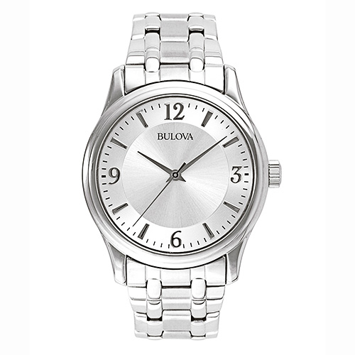 Mens Corporate Collection Silver-Tone Stainless Steel Watch, Silver Dial