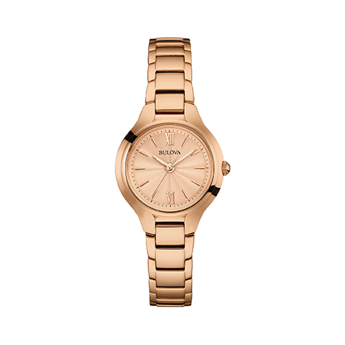 Ladies' Classic Rose Gold-Tone Stainless Steel Watch, Rose Gold Dial