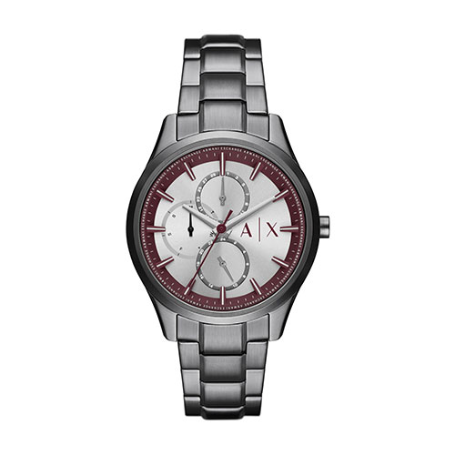 Men's Dante Gunmetal Stainless Steel Watch, Gray Dial