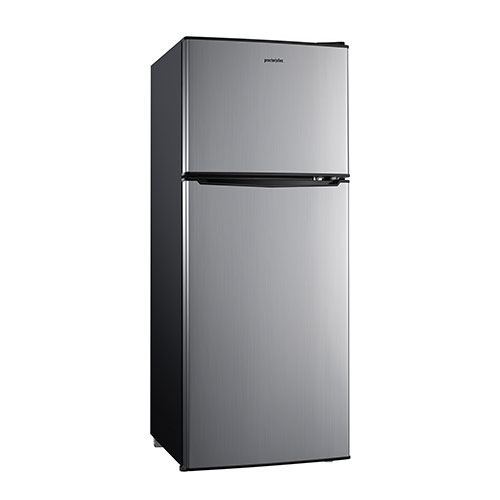 4.6 Cubic Foot Double Door Refrigerator, Stainless Steel