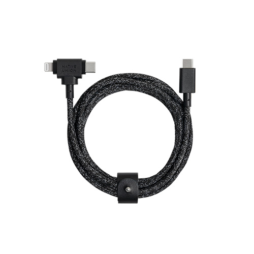 Belt Cable Duo USB-C to Lightning & USB-C, Cosmos