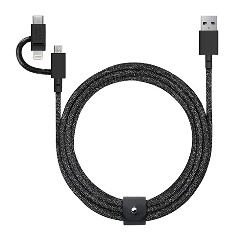 Belt Cable Universal 6.5ft 3-in-1 Charging Cable, Cosmos