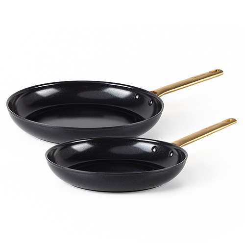 Reserve Ceramic 2pc Fry Pan Set, Black