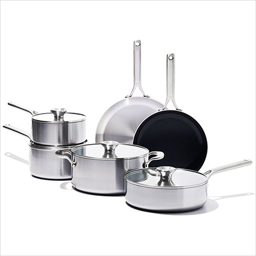 Mira Tri-Ply Stainless Steel 10pc Cookware Set
