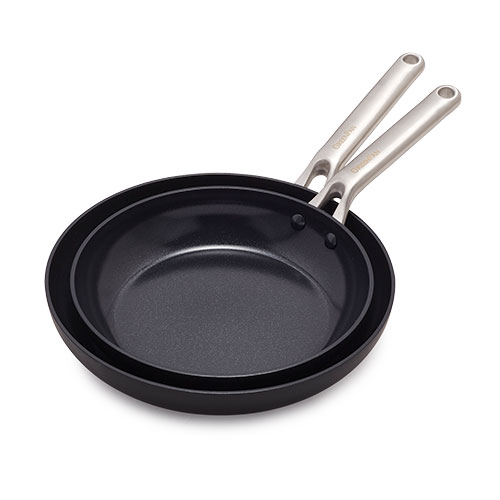 2pc Omega Advanced Healthy Hard Anodized Ceramic Nonstick Fry Pan Set