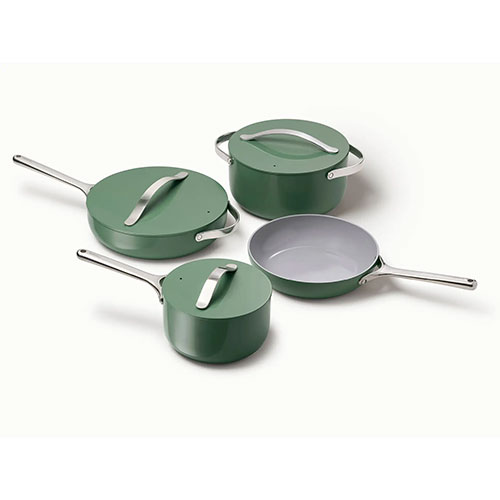 Non-Toxic Ceramic Nonstick Cookware Set, Sage