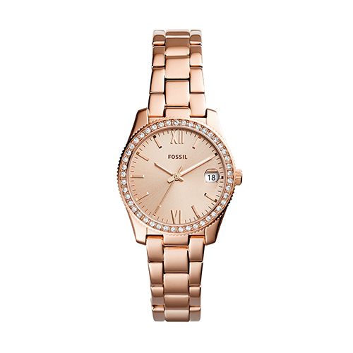 Ladies Scarlette Rose Gold-Tone Crystal Watch, Rose Gold Dial
