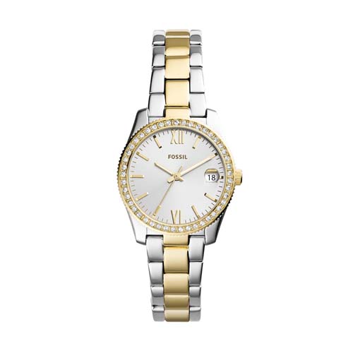 Ladies Scarlette Two-Tone Stainless Steel Watch, Silver Dial