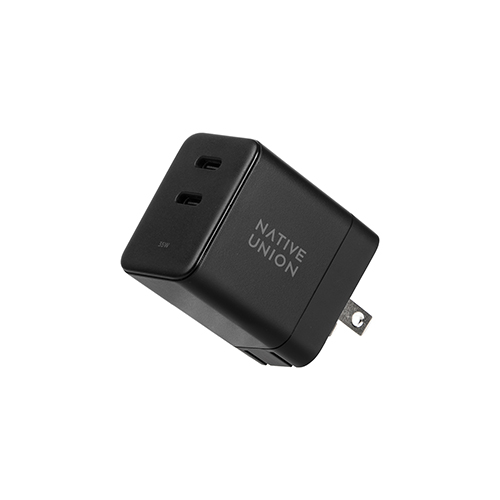 Fast GaN PD 35W Charger w/ 2 USB-C Ports, Black