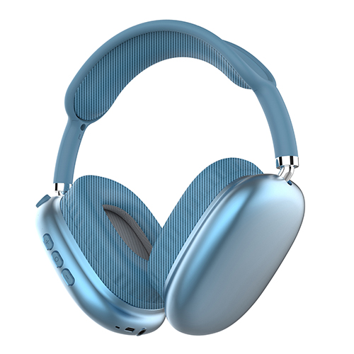 High Performance Wireless Headphones w/ Radio & Mic, Blue