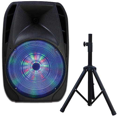 15" Professional Bluetooth DJ Speaker w/ Tripod Stand