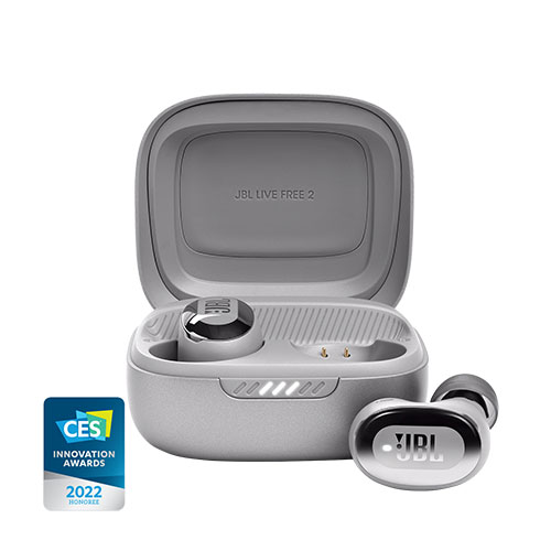 Live Free 2 TWS Noise Cancelling Earbuds, Silver