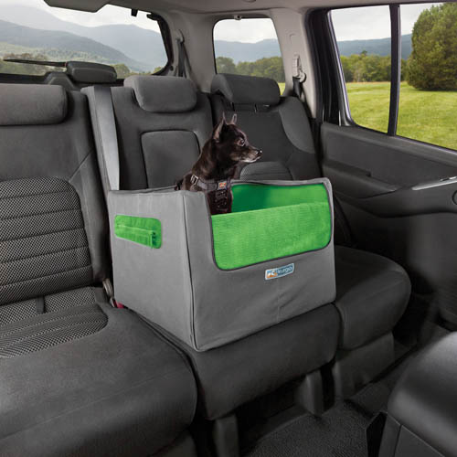 Skybox Rear Booster Seat for Dogs & Cats, Charcoal/Green
