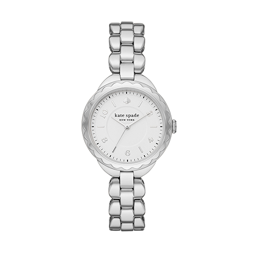 Ladies' Morningside Silver-Tone Stainless Steel Watch, White Dial