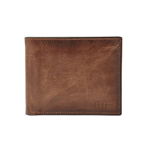 Derrick RFID Passcase Leather Wallet, Brown