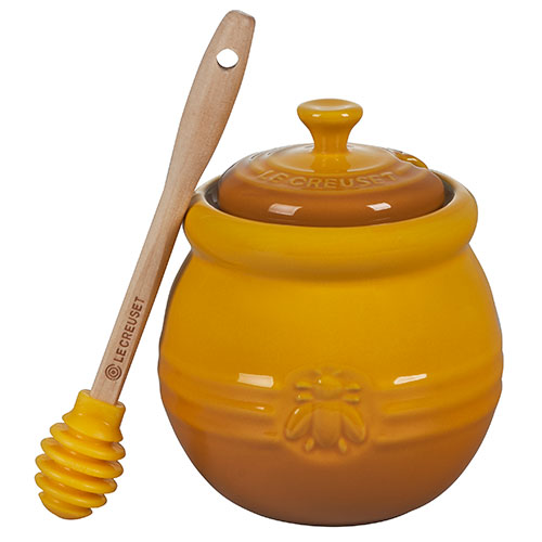 16oz Stoneware Honey Pot w/ Silicone Dipper, Nectar