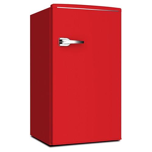 3.1 Cubic Foot Retro Compact Refrigerator, Red