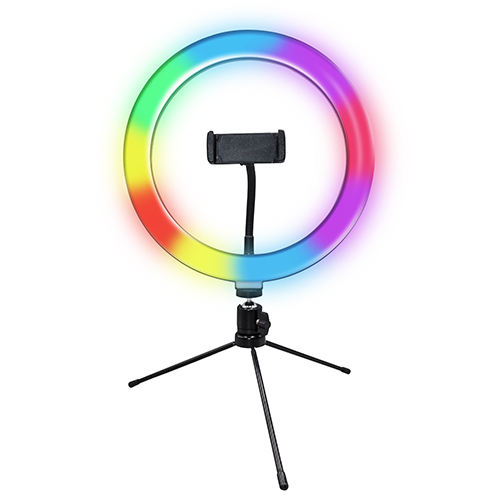 Pro Live Stream 10" LED Table Top Ring Light w/ RGB
