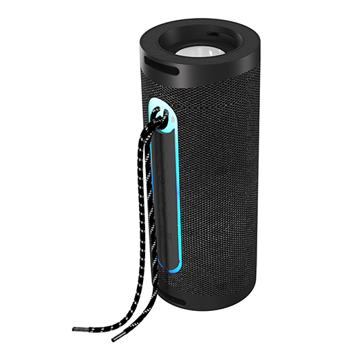 Portable Bluetooth Speaker w/ Flashlight, Black