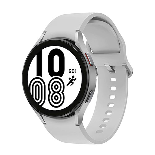 Galaxy Watch4 44mm Silver Aluminum Smartwatch w/ White Sport Band