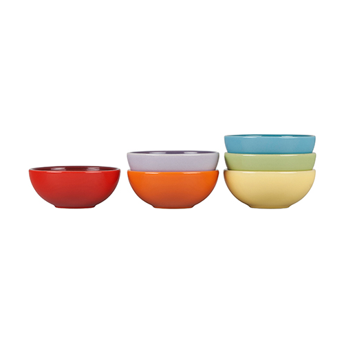 6pc Multi-Color Pinch Bowl Set