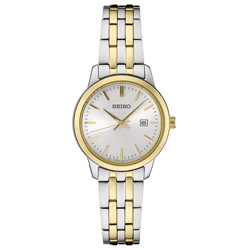 Ladies Essentials Two-Tone Stainless Steel Watch, White Dial