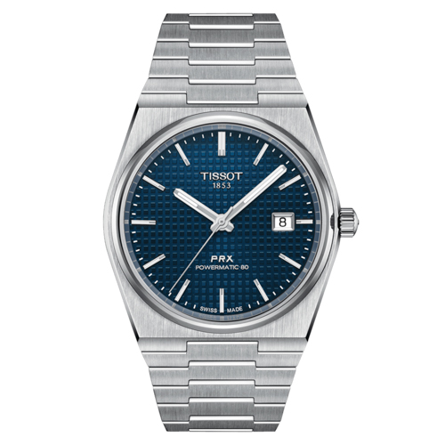 Men's PRX Powermatic 80 Automatic Stainless Steel Tonneau Watch, Blue Dial