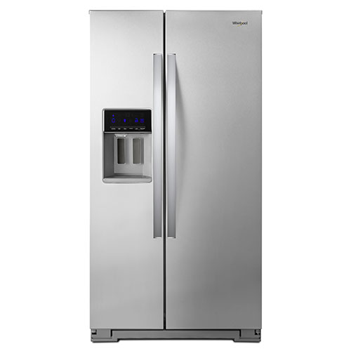 36" Wide 21 Cu. Ft. Counter Depth Side-by-Side Refrigerator, Stainless Steel