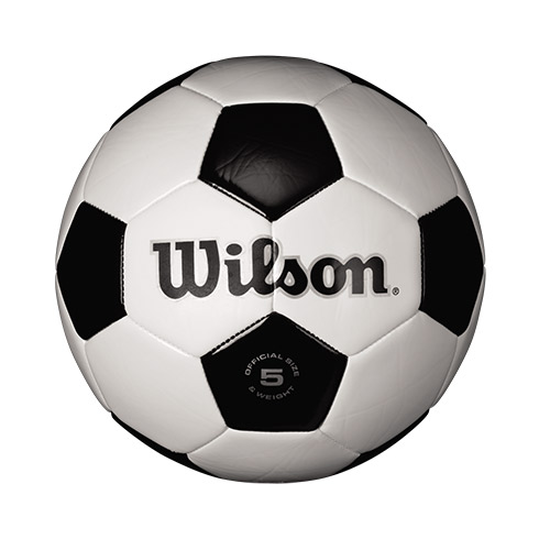 Traditional Black & White Soccer Ball, Size 5 - Deflated